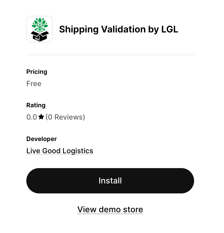 The State Restrictions app listing on the Shopify App Store